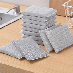 10pcs Double Sided Scrubbing Pads Sponge for Dishwashing Kitchen Cleaning
