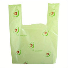 50pcs Green Avocado Plastic Packing Bag Clothing Handheld Bag
