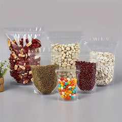 100pcs Self Sealing Stand up Bags for Grains & Powders