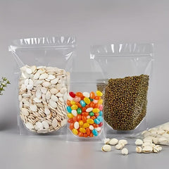 100pcs Self Sealing Stand up Bags for Grains & Powders