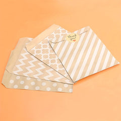 100 Pcs Candy Paper Bags Party Bag Set With Stickers