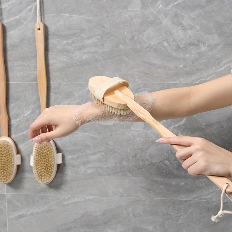 Long Handle Bath Cleaning Brush, Soft Bristles, Fast Drying