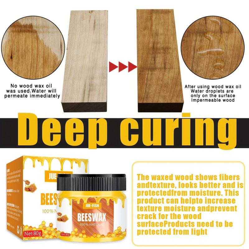 2pcs Beeswax With Sponge Wooden Furniture Maintenance Beeswax