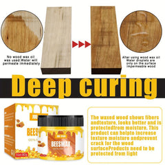 2pcs Beeswax With Sponge Wooden Furniture Maintenance Beeswax