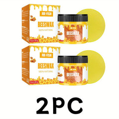 2pcs Beeswax With Sponge Wooden Furniture Maintenance Beeswax
