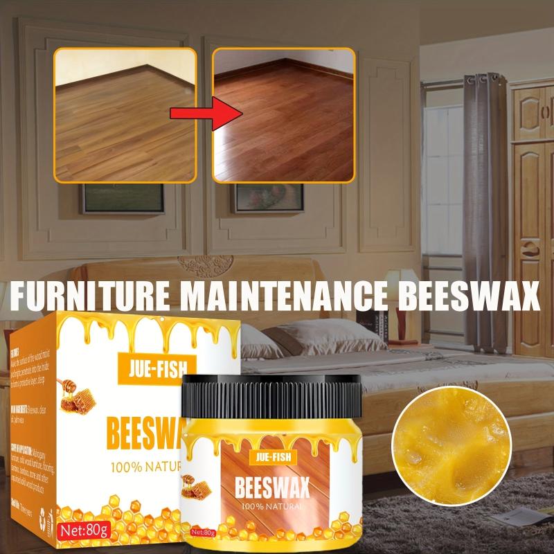 2pcs Beeswax With Sponge Wooden Furniture Maintenance Beeswax