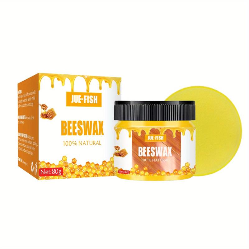 2pcs Beeswax With Sponge Wooden Furniture Maintenance Beeswax