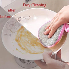 10pcs 2-Sided Dishwashing Sponge for Faster and Cleaner Results
