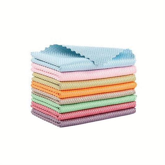 10pcs Microfiber Cleaning Cloths for Kitchen Counters Windows Mirrors Glass