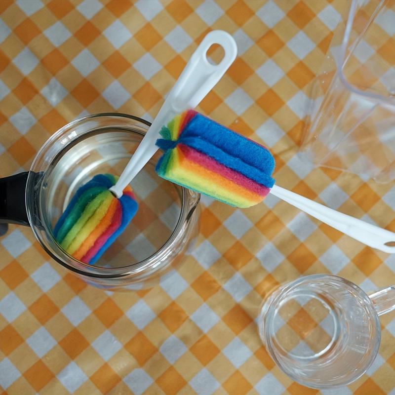 Colorful Long Handle Cup Brushes for Effortless Dish and Teapot Cleaning