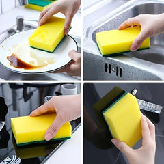10pcs Double Sided Scouring Pad for Household Cleaning