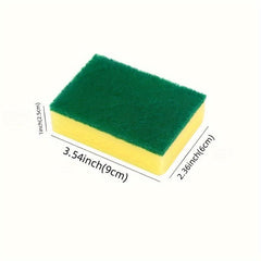 10pcs Double Sided Scouring Pad for Household Cleaning