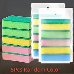 10pcs Double Sided Scouring Pad for Household Cleaning