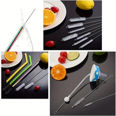 10pcs Bottle Cleaning Brushes Set - Nylon Tube Straw Cleaner