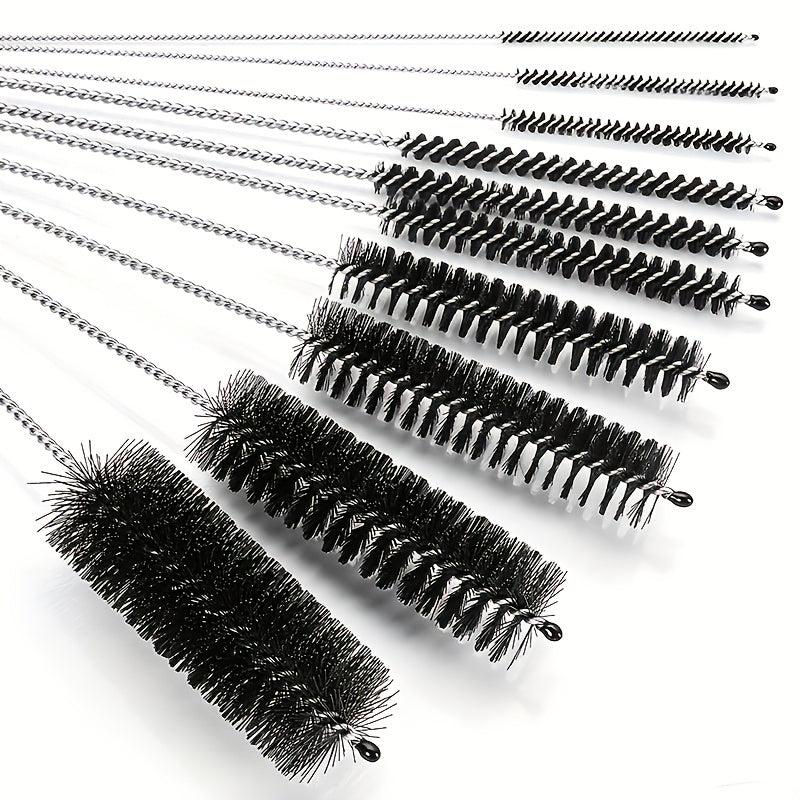 10pcs Bottle Cleaning Brushes Set - Nylon Tube Straw Cleaner