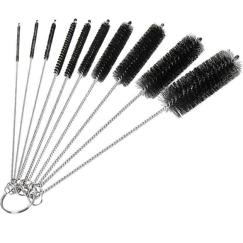 10pcs Bottle Cleaning Brushes Set - Nylon Tube Straw Cleaner