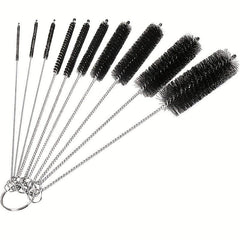 10pcs Bottle Cleaning Brushes Set - Nylon Tube Straw Cleaner