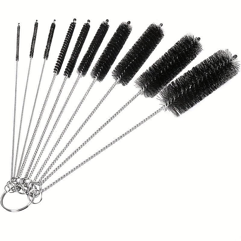 10pcs Bottle Cleaning Brushes Set - Nylon Tube Straw Cleaner