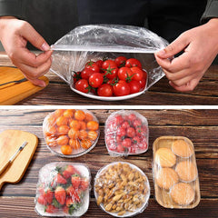 100pcs Disposable Cling Film Sleeves Fresh Keeping Bowl Covers