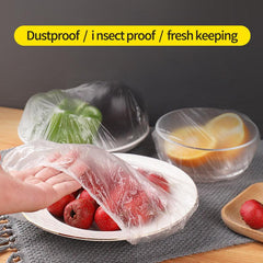 100pcs Disposable Cling Film Sleeves Fresh Keeping Bowl Covers