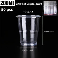 Disposable Plastic Cups for Tasting and Parties - 50/100/200pcs