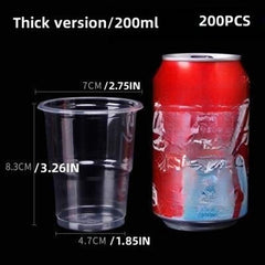 Disposable Plastic Cups for Tasting and Parties - 50/100/200pcs