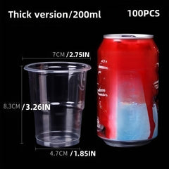 Disposable Plastic Cups for Tasting and Parties - 50/100/200pcs