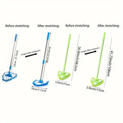 Telescopic Triangle Mop Replacement Cloth Small Lazy Mop Ceiling Wall Cleaning