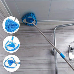 Telescopic Triangle Mop Replacement Cloth Small Lazy Mop Ceiling Wall Cleaning