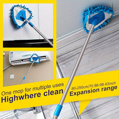 Telescopic Triangle Mop Replacement Cloth Small Lazy Mop Ceiling Wall Cleaning