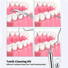 7pcs Portable Stainless Steel Toothpicks Pocket Set Reusable Metal Toothpicks