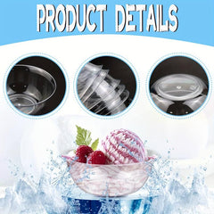 50pcs 12oz Plastic Bowls Transparent Salad Bowls for Parties and Events