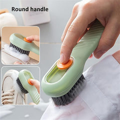 2pcs Shoes Brush With Soap Dispenser Soft Bristle Household Cleaning Scrub Brush