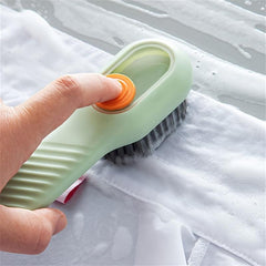 2pcs Shoes Brush With Soap Dispenser Soft Bristle Household Cleaning Scrub Brush