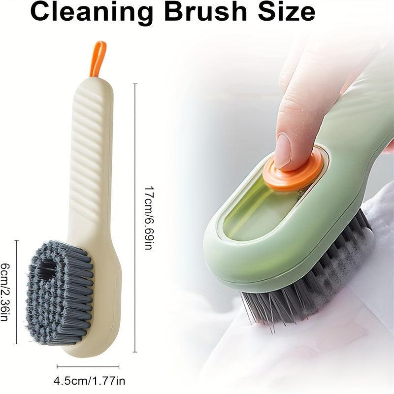 2pcs Shoes Brush With Soap Dispenser Soft Bristle Household Cleaning Scrub Brush