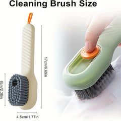 2pcs Shoes Brush With Soap Dispenser Soft Bristle Household Cleaning Scrub Brush