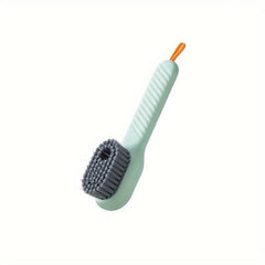 2pcs Shoes Brush With Soap Dispenser Soft Bristle Household Cleaning Scrub Brush