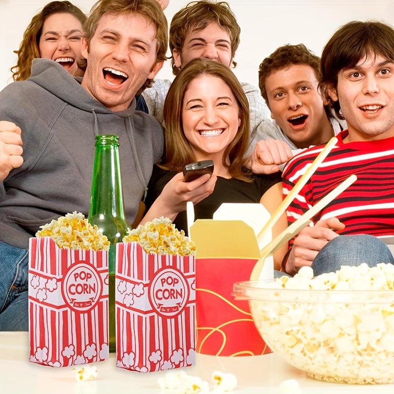 50PCS 1oz Paper Popcorn Bags Disposable Food Packaging Popcorn Accessories