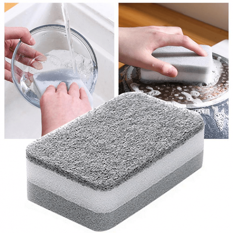 Double Sided Scouring Pad Household Cleaning Sponge