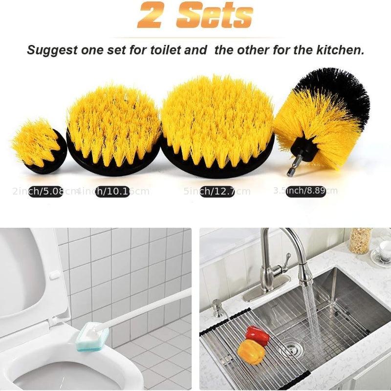 8pcs Drill Brush Attachment Set Power Cleaning Scrub Brush