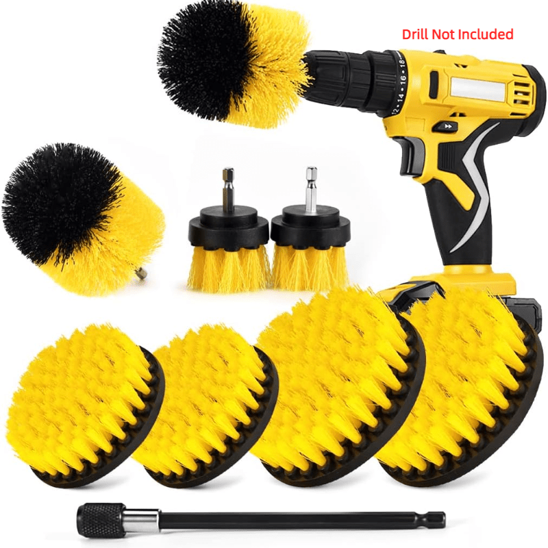 8pcs Drill Brush Attachment Set Power Cleaning Scrub Brush