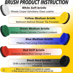 8pcs Drill Brush Attachment Set Power Cleaning Scrub Brush