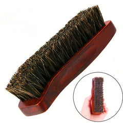 Natural Wood Bristle Horse Hair Shoes Boot Brush Care Clean Shine Polish Brush