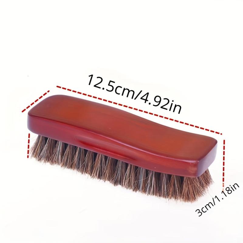 Natural Wood Bristle Horse Hair Shoes Boot Brush Care Clean Shine Polish Brush