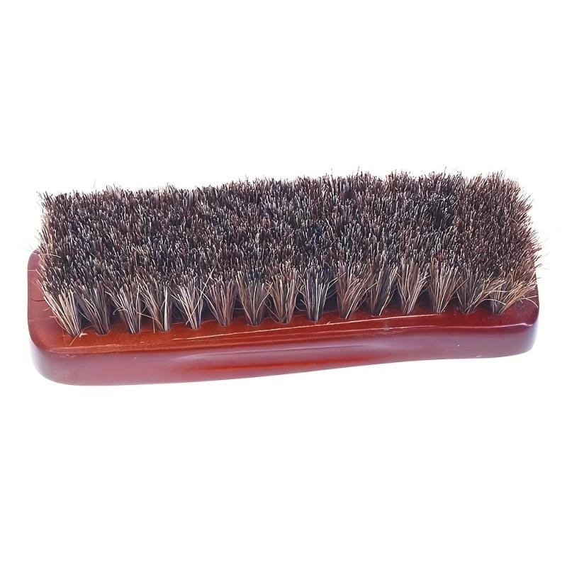 Natural Wood Bristle Horse Hair Shoes Boot Brush Care Clean Shine Polish Brush