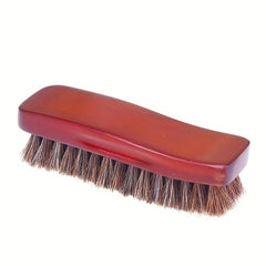 Natural Wood Bristle Horse Hair Shoes Boot Brush Care Clean Shine Polish Brush