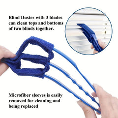 Window Blind Duster Brush Microfiber Sleeves Cleaning Tools for Shutters AC Dust