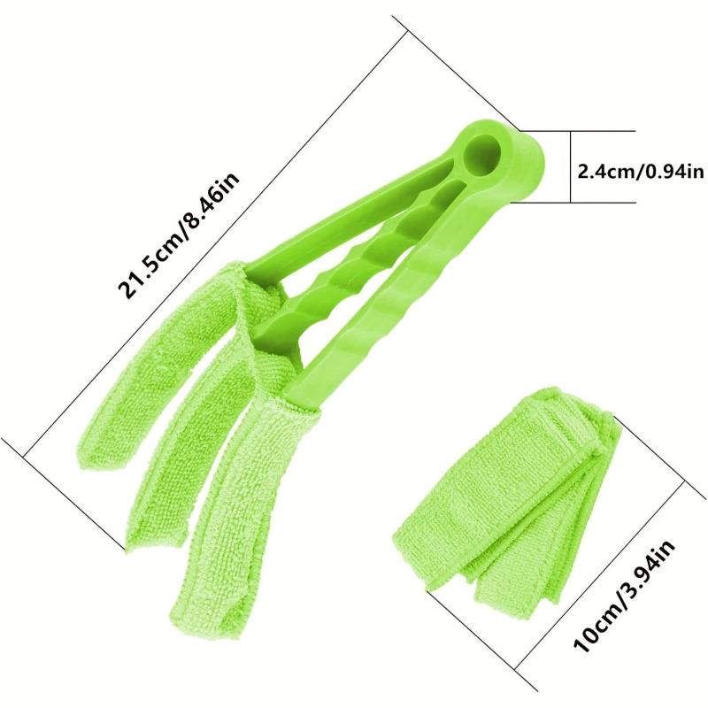 Window Blind Duster Brush Microfiber Sleeves Cleaning Tools for Shutters AC Dust
