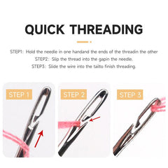 12pcs Stainless Steel Darning Sewing Needles Household Hand Tools