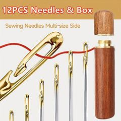 12pcs Stainless Steel Darning Sewing Needles Household Hand Tools